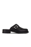 Our Legacy Ssense Exclusive Black Leather Camion Mule Loafers In Black Leather