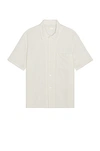 Our Legacy Textured-finish Short-sleeved Box Shirt In White Boucle