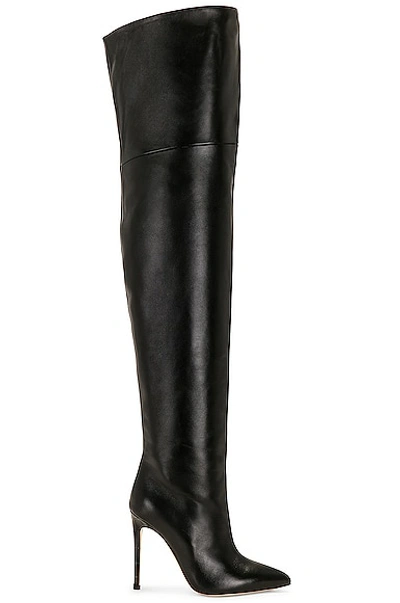 Paris Texas 110mm Knee-high Stiletto Boots In Black
