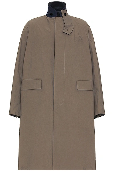 Sacai Matte Taffeta Reversible Coat In Black