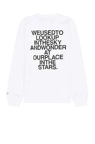 Sacai Graphic Long Sleeve T-shirt In White