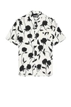 Jacquemus Blackwhite Floral Print Shirt In Black Roses