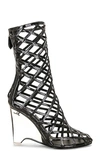 Alaïa Wedge Leather Boots In Noir