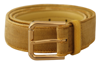 DOLCE & GABBANA DOLCE & GABBANA ELEGANT VELVET DESIGNER GOLD-BUCKLED WOMEN'S BELT