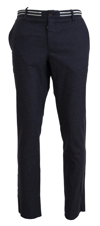 Domenico Tagliente Doico Tagliente Black Polyester Tapered Dress Pants In Black
