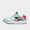 Nike Little Kids' Huarache Run Casual Shoes In Jade Ice/geode Teal/red Stardust/siren Red