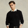 Ralph Lauren Cable-knit Wool-cashmere Sweater In Polo Black