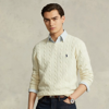 Ralph Lauren Cable-knit Wool-cashmere Sweater In Andover Cream