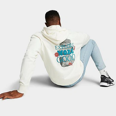 Puma Men's Downtown Graphic Print Pullover Hoodie In Warm White
