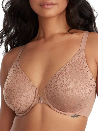 Chantelle Norah Comfort Front-close Bra In Coffee Latte