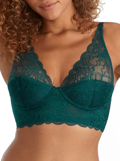 Maidenform Casual Comfort Convertible Longline Bralette In Urchin Teal