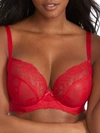 Panache Ana Side Support Plunge Bra In Salsa Red