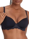 Simone Perele Reve Underwire 3d Plunge Bra In Cosmic Blue