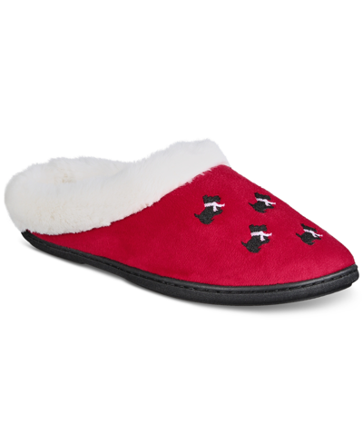 Charter Club Women's Holiday Boxed Hoodback Slippers, Created For Macy's In Scottie Dog