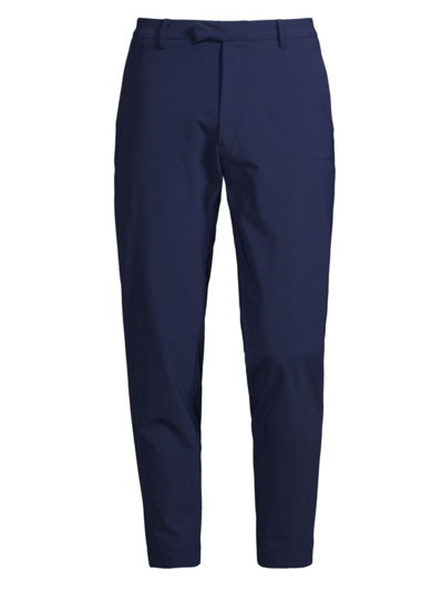 Peter Millar Men's Crown Crafted Blade Performance 5-pocket Ankle Pants In Blue