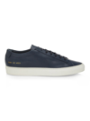 Common Projects Men's Achilles Waxed Suede Low Top Sneakers In Green