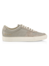 Common Projects Men's Bball Leather Low-top Sneakers In Light Grey