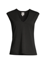 Nic + Zoe Women's Perfect Layer V-neck Top In Black