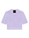 Givenchy Women's Cropped Sweater In 4g Jacquard In Lavender
