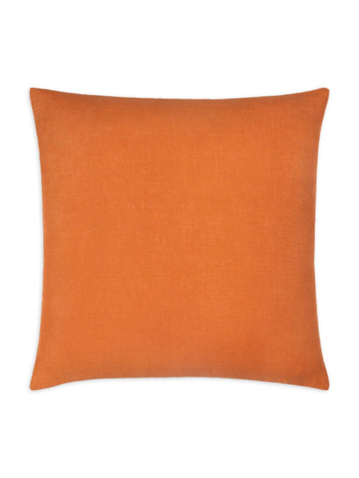 Surya Linen Solid Throw Pillow In Orange