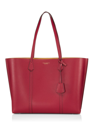 Tory Burch Women's Perry Leather Tote In Brick