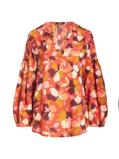 Nydj Women's Gingervale Floral-print Blouse In Multi