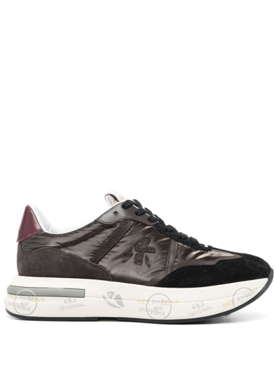 Premiata Cassie Panelled Trainers In Brown