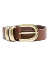 BY MALENE BIRGER ROUND-BUCKLE LEATHER BELT