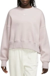 Nike Phoenix Fleece Crewneck Sweatshirt In Pale Violet/ Sail