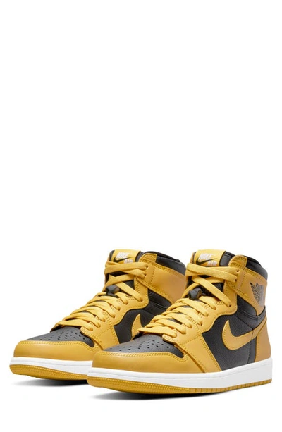 Jordan Nike  Air  1 Retro High Top Sneaker In Pollen/ White/ Black