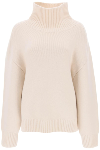 Khaite The Landen Cashmere Jumper In White