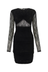 Philosophy Di Lorenzo Serafini Lace Dress With Cut-out Detail In Black