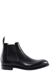 Church's Leather Ankle Boots With Elastic Side Panels In Black