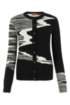 Missoni Space-dyed Intarsia Wool Cardigan In Nero