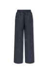 Golden Goose Journey Studded Satin-jacquard Wide-leg Pants In Ombre Blue