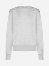 Totême Cotton Crewneck Sweatshirt In Grigio