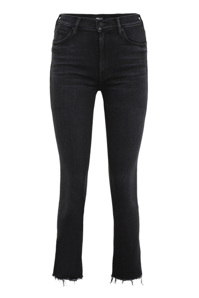 Mother The Stunner High Waist Jeans In Nero