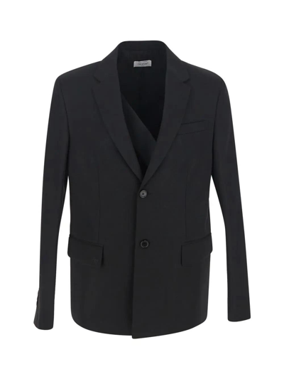 Off-white Strap Relax Black Virgin Wool Jacket
