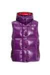 Moncler Luzule Logo-patch Padded Gilet In Purple