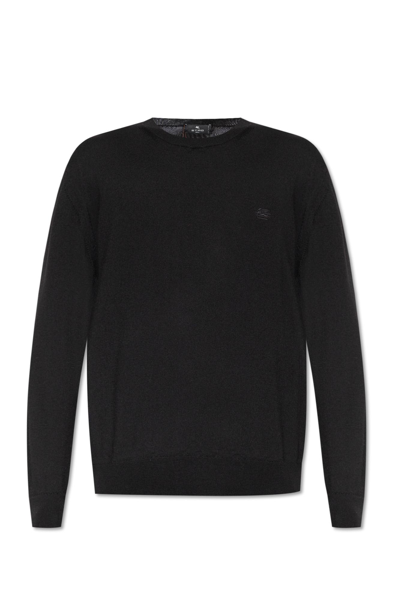 Etro Roma Wool Sweater In Black