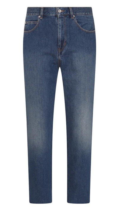 Isabel Marant Jelden Faded Cotton Denim Jeans In Blue