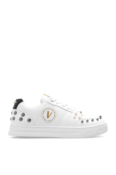 Versace Jeans Couture Sneakers With Logo In White/multi