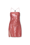 Attico Sequinned Sleeveless Minidress In Light Pink