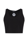 Dsquared2 Sleeveless Logo-embellished Crop Top In Black
