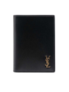 Saint Laurent Logo Plaque Bifold Wallet In Black