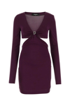 DSQUARED2 PLUM VISCOSE MINI DRESS DSQUARED2