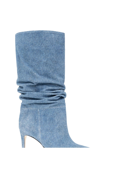 Paris Texas 70mm Heeled Suede Boots In Blue