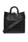 Casadei Beauriva Logo-patch Shopper Bag In Nero