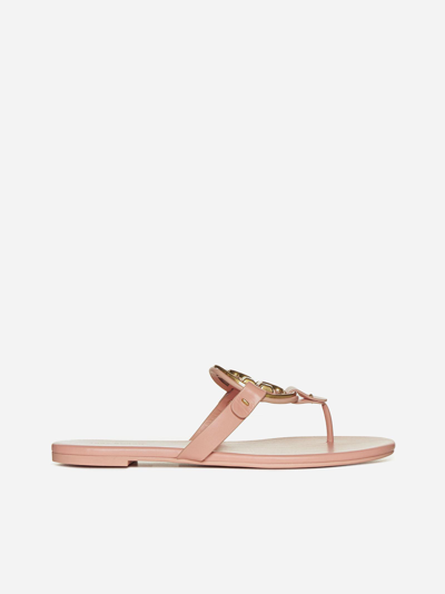 TORY BURCH MILLER LEATHER FLAT SANDALS