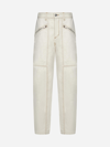 Isabel Marant Wide-leg Cotton And Hemp Trousers With Multiple Pockets In Ecru